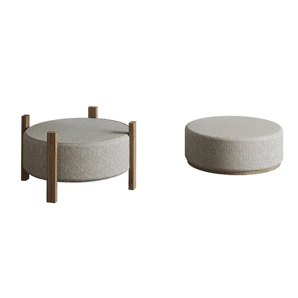 Pouf en bois "Clone" - 47 x 48 x 45 cm - Beige HABITAT ET JARDIN Dernière Chance