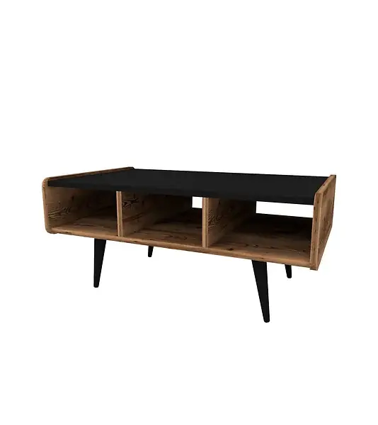 Must-Have Table basse en bois "Line " - 90 x 56 x 40 cm - Noyer clair HABITAT ET JARDIN