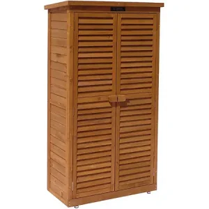 Must-Have Armoire de jardin "Space" - 87 x 46.5 x 160 cm - Marron HABITAT ET JARDIN