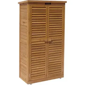 Haute Qualité Armoire de jardin "Space" - 87 x 46.5 x 160 cm - Marron HABITAT ET JARDIN
