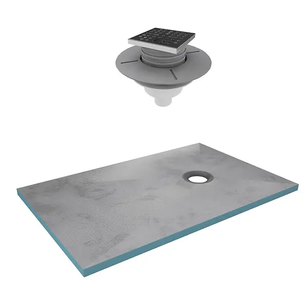 Populaire Receveur de Douche à Carreler 140x90 cm avec Bondes à Sortie Verticale - Grille Inox AURLANE