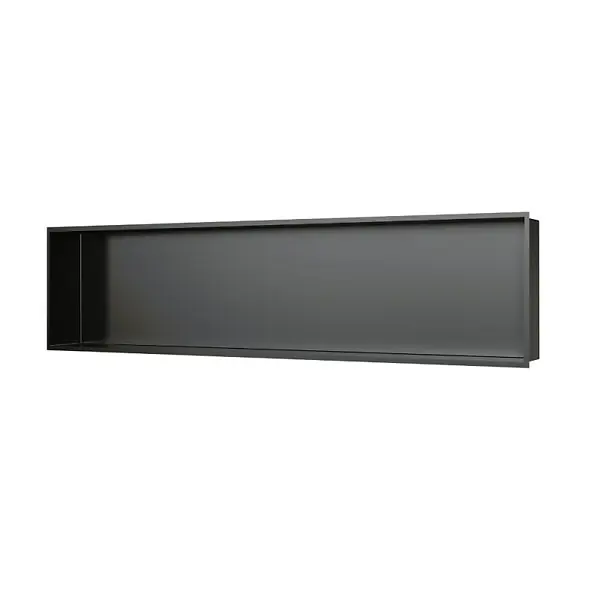 Aurum Niche de Douche à encastrer, Acier Inoxydable 304, 120x28x10cm, Gun Métal brossé PVD (SATAURN12128BGM) SWISS AQUA TECHNOLOGIES Expédié Aujourd'hui