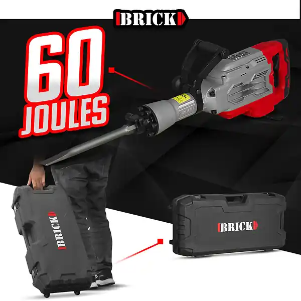 Promotion Saisonnière Marteau piqueur 1700W - 60 Joules avec coffret BRICK