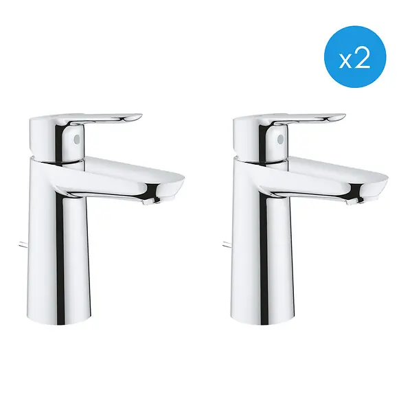 Promotion Lot de 2 mitigeurs Lavabo de taille M avec tirettes et vidages , DN 15 (MitigeurM2-DUO) GROHE