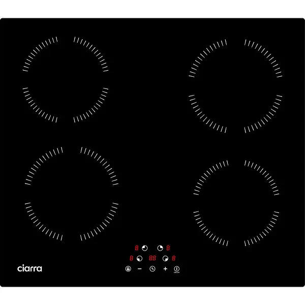 Achat Immédiat Plaque de cuisson 4 Feux CD4BIH-A table de cuisson induction 59cm Sécurité Enfants CIARRA