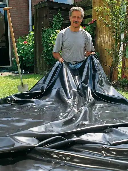 Bâche de bassin en PVC Aqualiner - Noir - 6x5m UBBINK Vente Directe