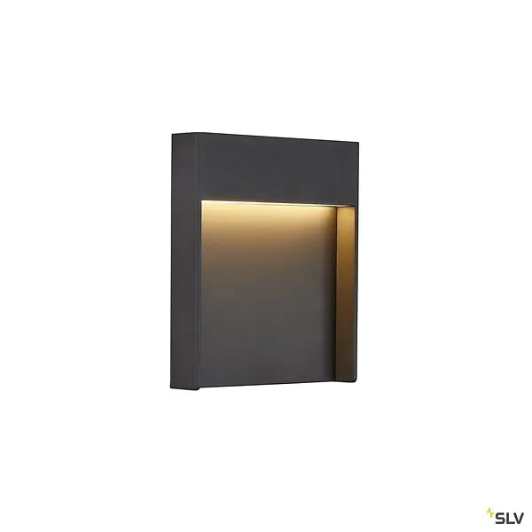 Applique extérieure SLV FLATT anthracite avec LED intégrée, 14W, 3000K/4000K, IP65 Offre Du Jour