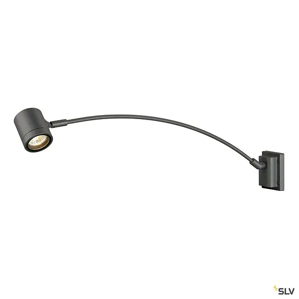 Nouvelle Collection Spot sur tige extérieur SLV MYRA DISPLAY pour éclairage enseigne, courbe, anthracite, GU10/QPAR51, 50W