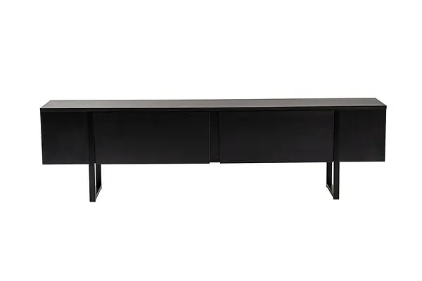 Promotion Meuble TV en bois "Serenity" - 180 x 29 x 50 cm - Noir HABITAT ET JARDIN
