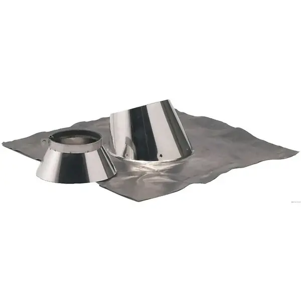 Solin inox 5° à 30° avec collet TEN D130/180mm avec bavette de plomb 800x800mm Commander Maintenant