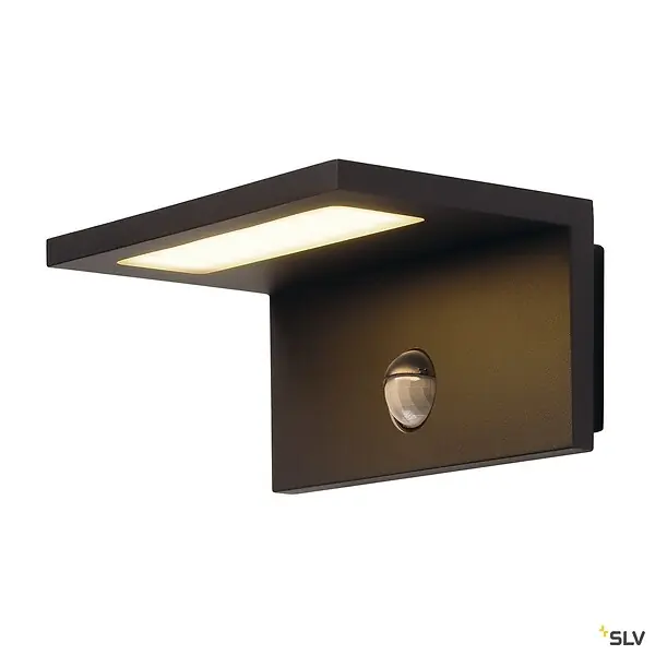 Prix Réduit Applique extérieure SLV ANGOLUX SENSOR, anthracite, LED, 9,8W, 3000K, IP44, détecteur de mouvements