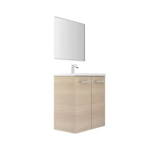 Meuble de salle de bain en MDF - Chêne clair - L60xP35cm VIF Soldes