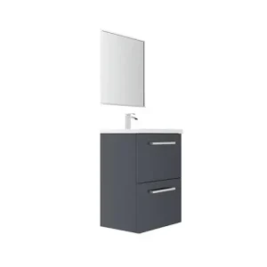 Achetez Aujourd'hui Meuble de salle de bain - Gris ardoise - L.50xP.35cm VIF