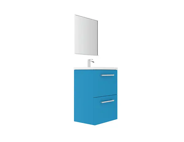 Meuble de salle de bain - Bleu lagon - L50xP35cm VIF Bon Plan