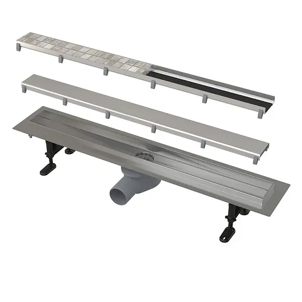 Satisfait Ou Remboursé Caniveau de douche avec grille réversible (cpz13-double9-750) ALCA