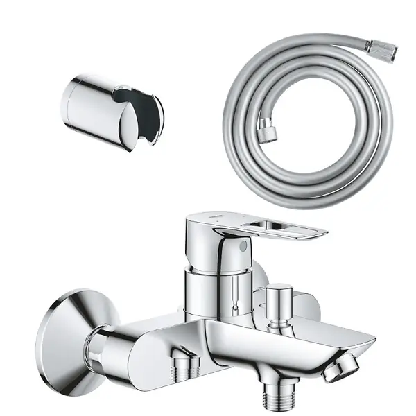 Remise Pack mitigeur mécanique bain douche Start Loop chromé + Flexible dche VitalioFlex Comfort 1750 et support GROHE