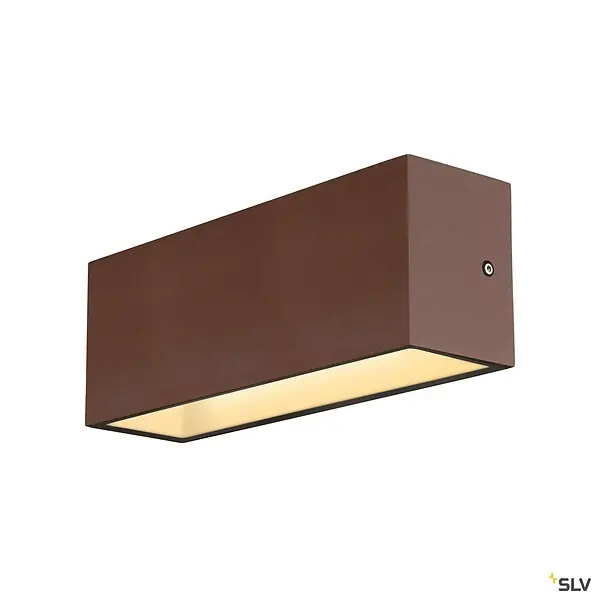 Applique extérieure SLV SITRA CUBE Up/Down rouille avec LED intégrée - Taille L - 30 cm Acheter En Ligne