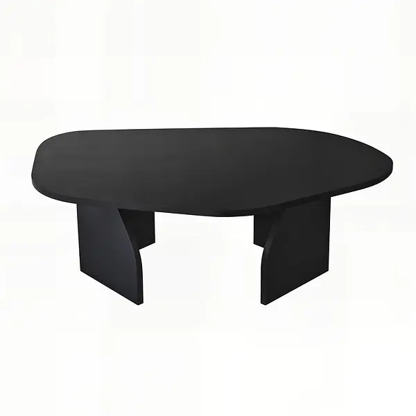 Table basse en bois "Rock" 100 x 60 x 35 cm - Noir HABITAT ET JARDIN Offre Du Jour