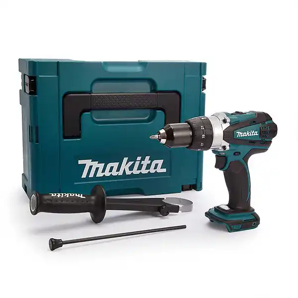 Dernière Chance Perceuse visseuse à percussion sans fil 18V Li-ion MAKITA DHP458ZJ (machine seule, avec MAKPAC)