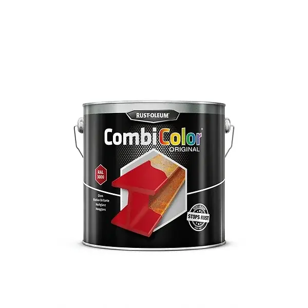 Prix Choc Primaire de protection antirouille et finition CombiColor Original rouge feu RAL 3000 seau 2,5l - RUST-OLEUM - 7365.2.5