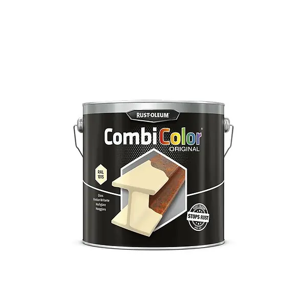 Primaire de protection antirouille et finition CombiColor Original ivoire clair RAL 1015 seau 2,5l - RUST-OLEUM - 7342.2.5 Nouveauté