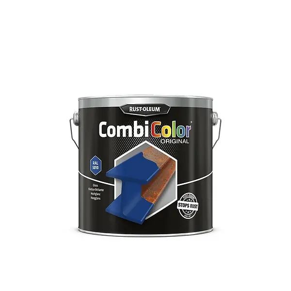 Primaire de protection antirouille et finition CombiColor Original bleu gentiane RAL 5010 seau 2,5l - RUST-OLEUM - 7326.2.5 Solde