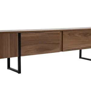 Meuble TV en bois "Serenity" 180 x 30 x 50 cm - Noyer HABITAT ET JARDIN Bon Marché