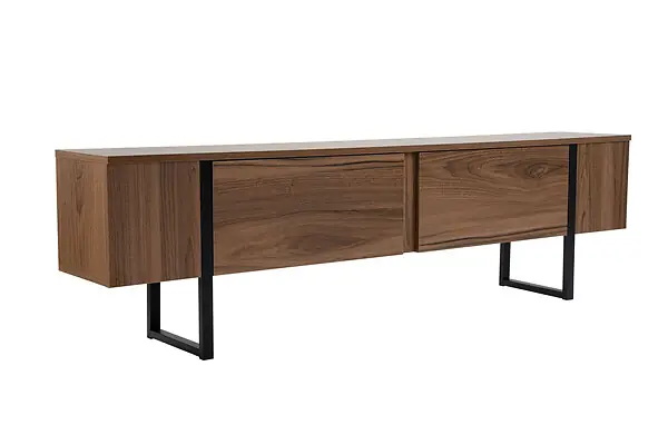 Meuble TV en bois "Serenity" 180 x 30 x 50 cm - Noyer HABITAT ET JARDIN Bon Marché