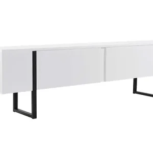 Offre Limitée Meuble TV en bois "Serenity" 180 x 30 x 45 cm - Blanc HABITAT ET JARDIN