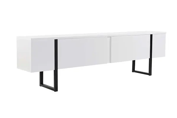 Offre Limitée Meuble TV en bois "Serenity" 180 x 30 x 45 cm - Blanc HABITAT ET JARDIN
