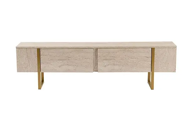 Meuble TV en bois "Serenity" 180 x 30 x 50 cm - Travertin HABITAT ET JARDIN Marque