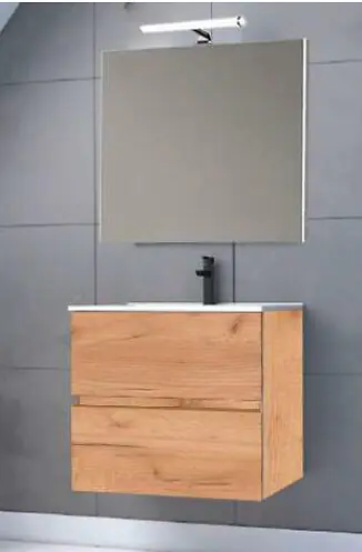 Usine Directe Ensemble de bain chêne Amelie - Rustique - L.80cm JUMAR S L