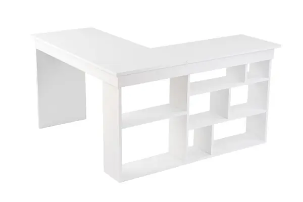 bureau en bois "Vesper" 130 x 120 x 72 cm - Blanc naturel HABITAT ET JARDIN Certifié