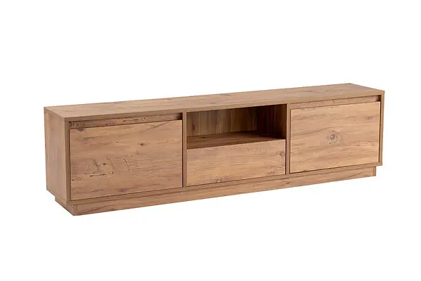 Acheter Direct Meuble TV en bois "Vanguard" - 160 x 29 x 42 cm - Pin atlantique HABITAT ET JARDIN