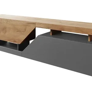 Meuble TV "Ceelias" -160 x 46 x 35 cm - Gris/Marron HABITAT ET JARDIN Vente Directe