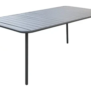 Promotion Table jardin en métal "Bilbao" - 180 x 90 x 71 cm - Gris HABITAT ET JARDIN