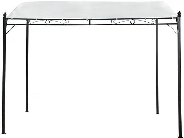 Commander Maintenant Pergola inclinée en métal - 3 x 2,5 m - Beige HABITAT ET JARDIN
