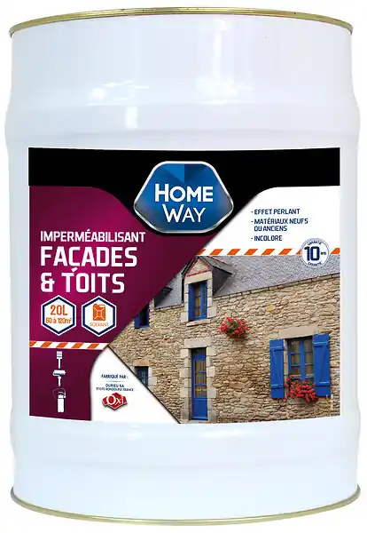 Expédié Aujourd'hui Imperméabilisant toit et façade - Incolore - 5L HOMEWAY