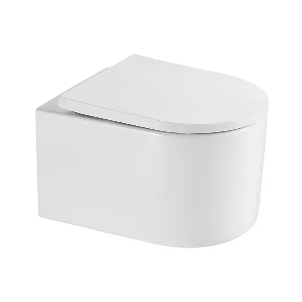 Livraison Express WC suspendu sans bride Vortex et fixations invisibles, abattant frein de chute (SAT72010RTORP) SWISS AQUA TECHNOLOGIES
