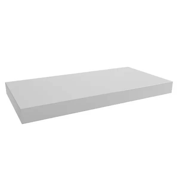 Naturel plan vasque 100x8x50 cm, blanc brillant (DO10050B) Offre Du Jour