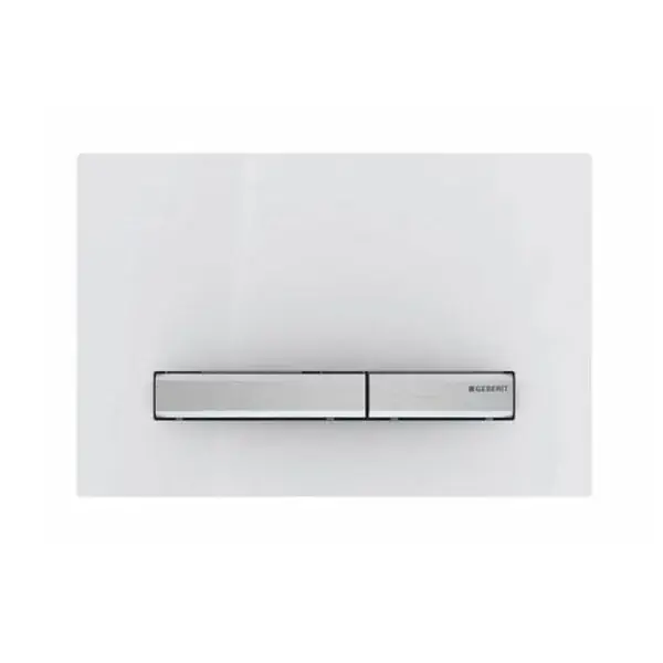 Offre Limitée Plaque de déclenchement Sigma 50, blanc alpin boutons chrome (115.788.11.2) GEBERIT