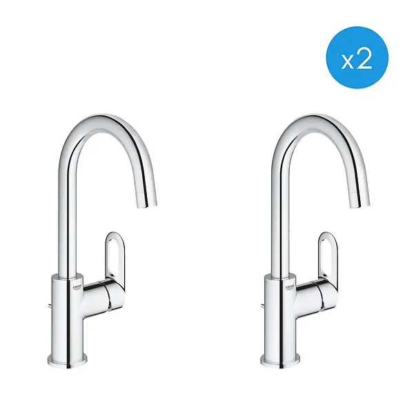 Super Prix Bauloop - Lot de 2 mitigeurs monocommande lavabo taille L (23763000) GROHE