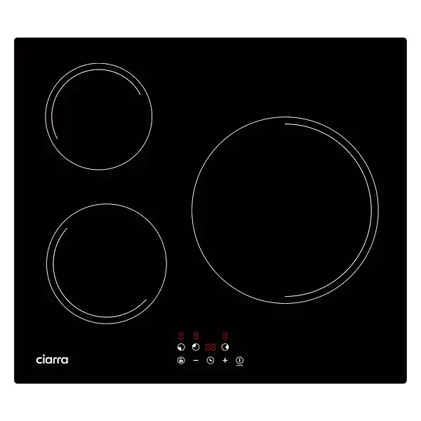 Plaque de cuission induction 3 foyer 59CM 5600W CD3BIH-E CIARRA Solde