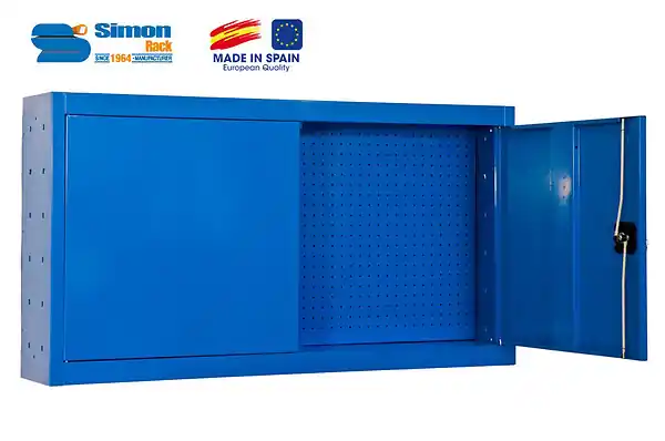 Simonrack - Armoire De Rangement Murale 675x1200x275mm Bleu - Cabinet Tools Pannel 1200 SIMON RACK Acheter Direct