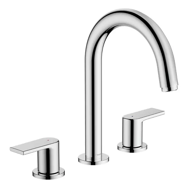 Top Vente Mélangeur robinet Vernis Shape 3 trous Chromé avec tirette et vidage synthétique HANSGROHE