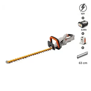 Vente Flash PACK Taille-haie sans fil 62V, lame 63 cm batterie 2,5Ah chargeur rapide - DAEWOO DALHT62-24