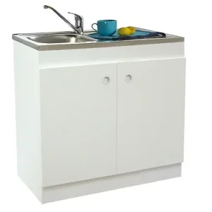Meuble sous évier DECLIQ 100x60cm 2 portes avec charnières invisibles - NEOVA - S13N22100 Marque