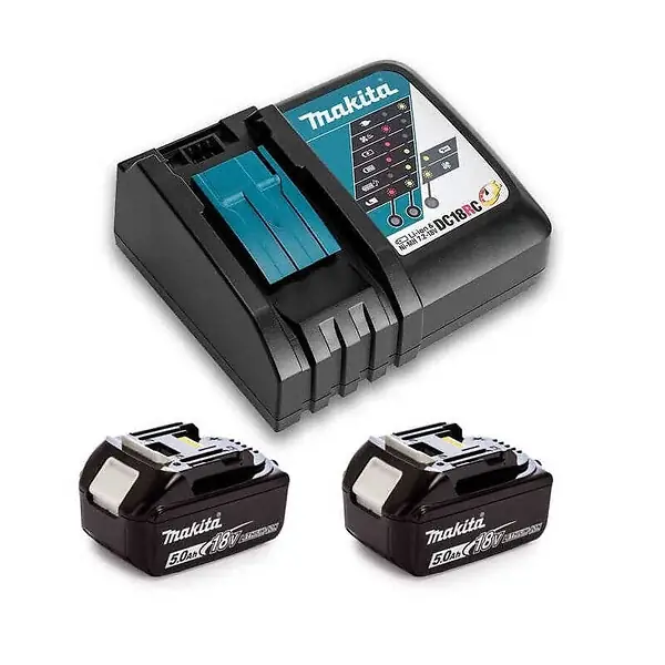 Pack energie MAKITA 197570-9 2 batteries BL1850B + chargeur DC18RC Promotion Saisonnière