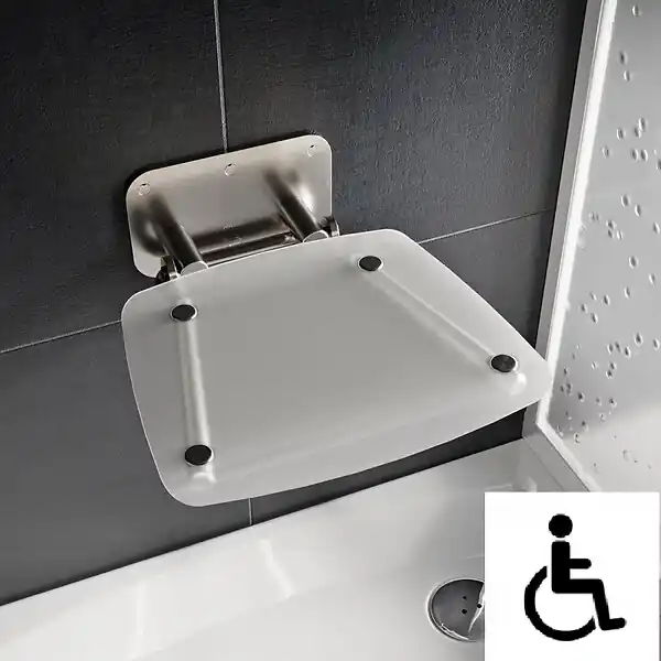 Ovo-B II-Clear siège de douche rabattable PMR pour cabine de douche (B8F0000051) RAVAK Meilleur Prix