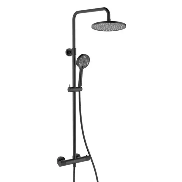 Offre Exclusive Swiss Aqua Technologies Système de douche SAT avec mitigeur thermostatique noir SATSSTKC